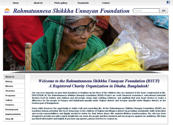 Rahmatunnesa Shikkha Unnayan Foundation (RSUF) Website